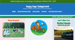 Desktop Screenshot of happydayscampground.com