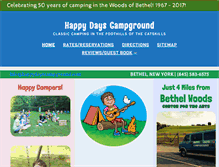 Tablet Screenshot of happydayscampground.com